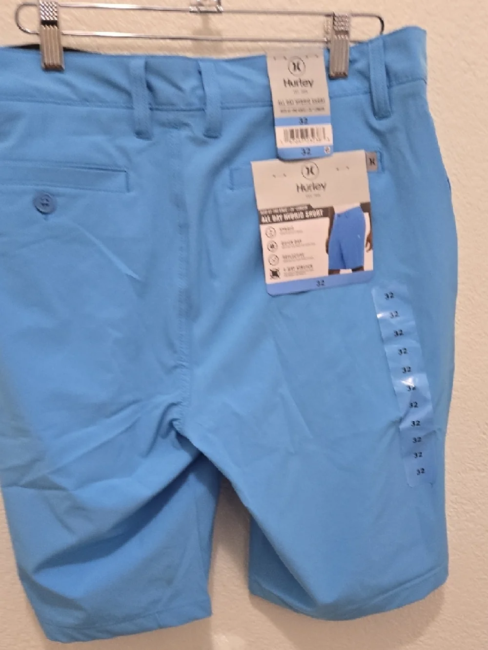 Hurley Men's All Day Hybrid Shorts - Sky Blue - Picture 5 of 8
